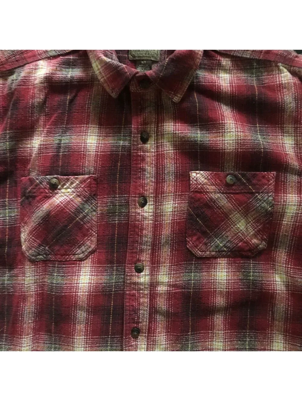 Schmidt Workwear Red Plaid Flannel Button-Up Shirt XL